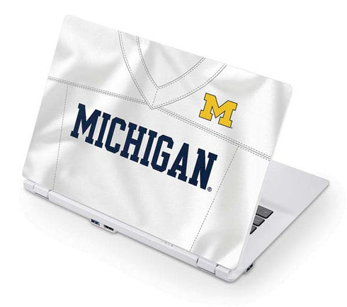 University of Michigan White Jersey Acer Chromebook Skin
